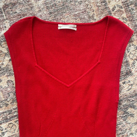 Anthropologie Ribbed Sweetheart Neck Blouse - Picture 6 of 6